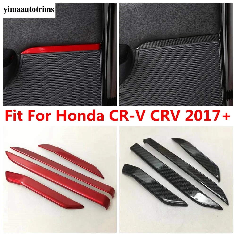 

Side Door Speaker Audio Sound Panel Strip Decoration Cover Trim For Honda CR-V CRV 2017 - 2020 Red / Carbon Fiber Accessories