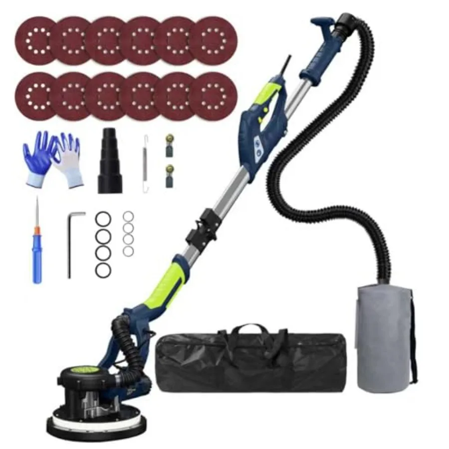 

Drywall Sander, 2026 Upgraded 8-Amp corn Ceiling Removal Tool with 7 Variable Speed 800-800RPM, Drywall Sander with Vacuum Dust