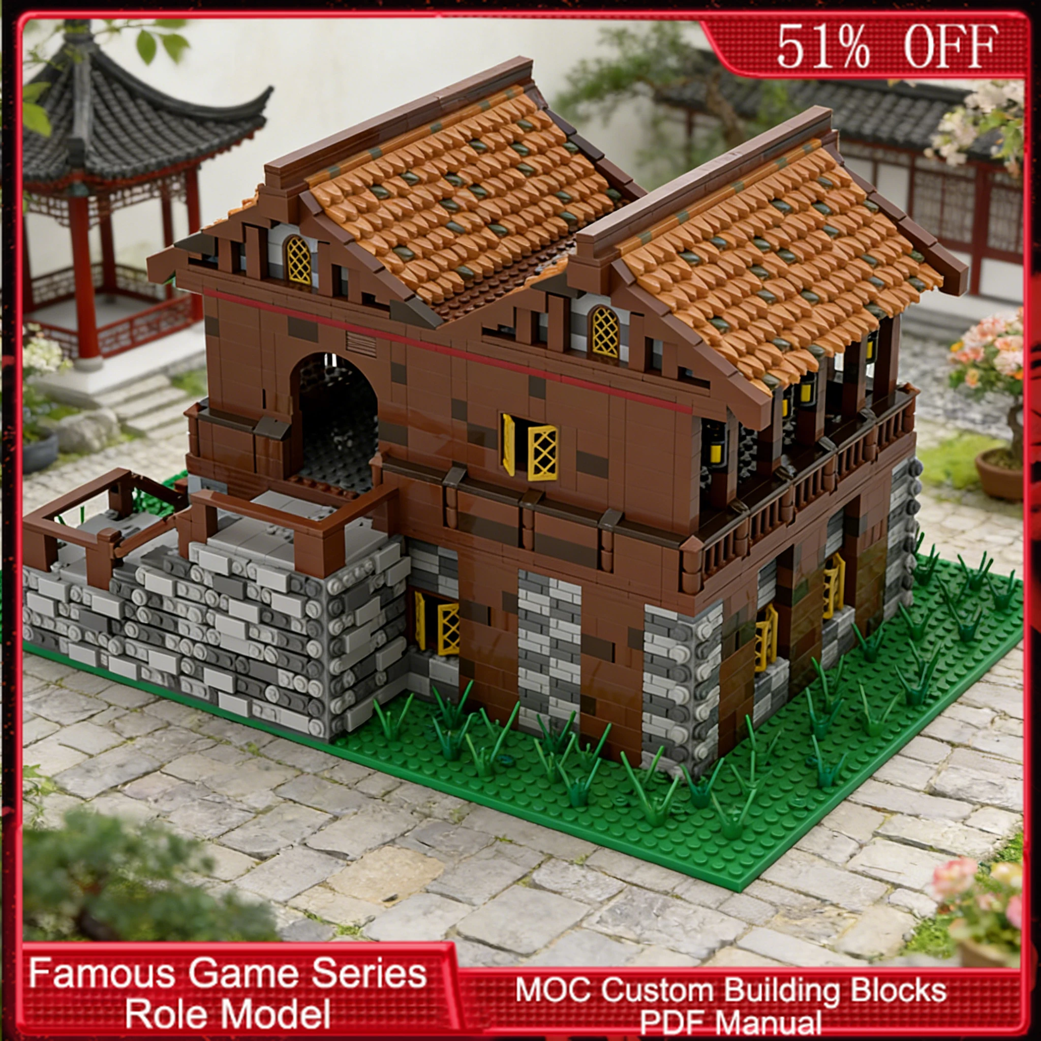 

3180 деталей: Конструктор «Двухэтажное кафе» MOC, модульный, настраиваемый, креативный дизайн, развивающая игрушка для мальчиков, подарок на Рождество