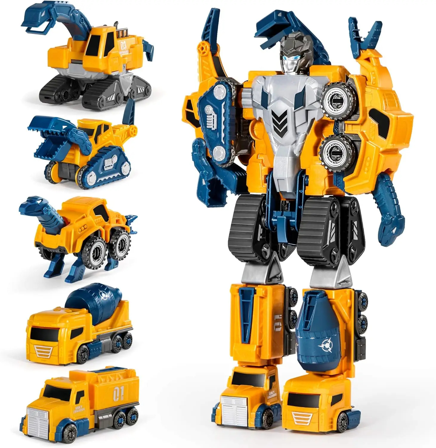

5-in-1 Magnetic Robot Construction Vehicles – Easy DIY STEM Toy for Toddlers
