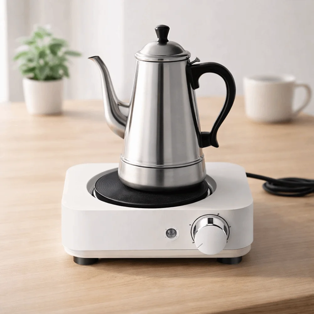 Adjustable Temperature Coffee Pot Heating Furnace 3 Speed Cast Iron Plate Electric Teapot Warmer Stove Fast Heat Energy-saving