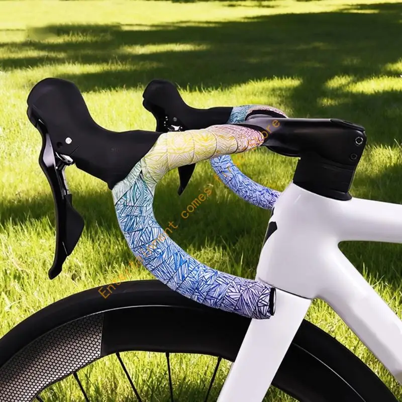 Adhesive-Backed Cycling Handlebar Tape with Tapered Edges and PU Cushioning for Close Drop Handlebar Wrapping and Cycling