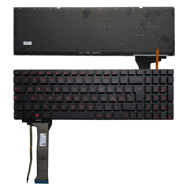 New For ASUS GL552VW-DH71 GL552VW-DH74 GL551JX-ES71GL551 GL551JK GL551J German UK Backlit Laptop Keyboard Black