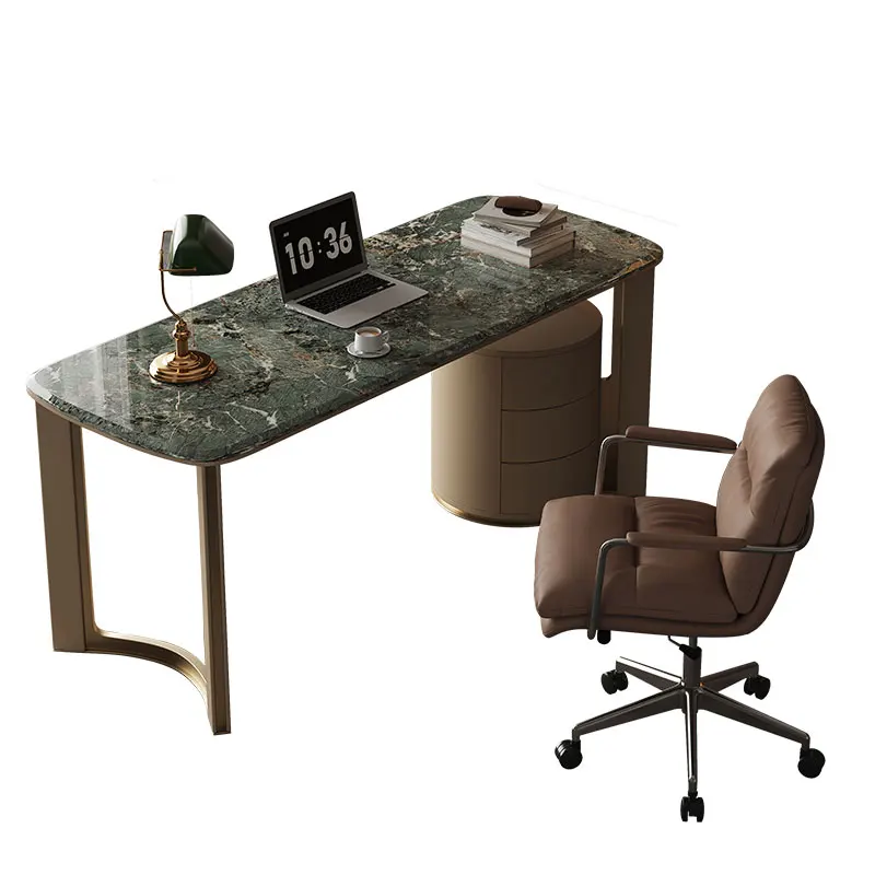 26 years of new marble office Italian light luxury desk, villa luxury house with high-end study series