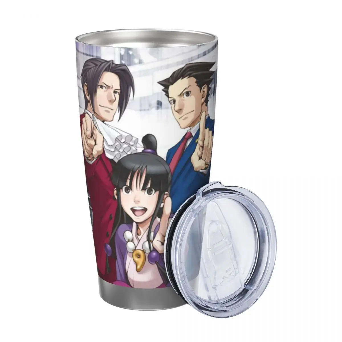 Ace Attorney 20oz Stainless Steel Insulated Thermal Coffee Car Cup Cold Hot Mugs Vacuum Flask