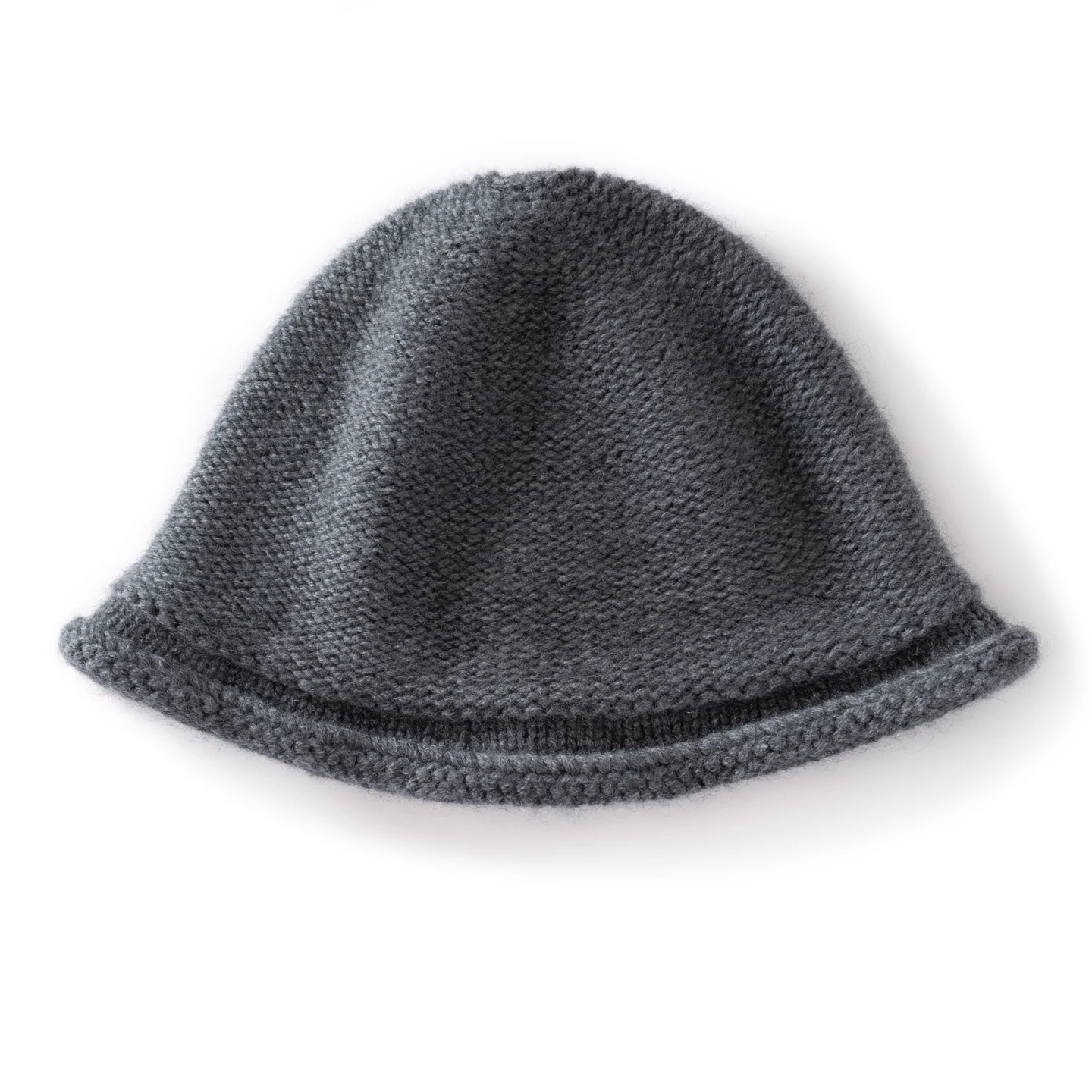 KOIJINSKY 35% Cashmere Blend Bucket Hat Women Chunky Plain Knit Rolled Brim Warm Winter Cloche Fisherman Hat Casual Daily Wear