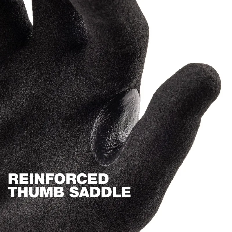 Toughbuilt TB-P2-112-5-L Ultra Abrasion Resistant, Cut Resistant, Touch Screen Nitrile Gloves , Protective Work Glove Protector