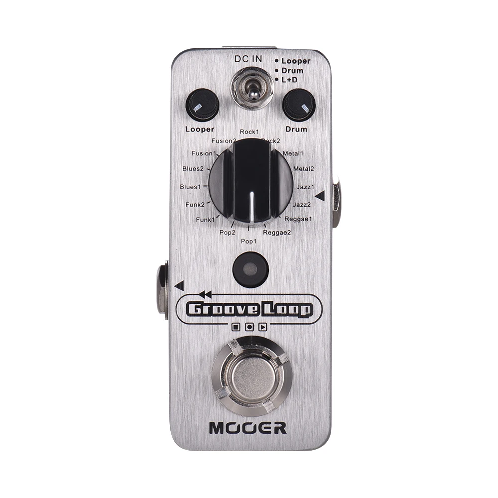 

MOOER Grooves Loop Drum Machine & Looper Pedal 3 Modes Max. 20min Recording Time Tap Tempo True Bypass Full Metal Shell