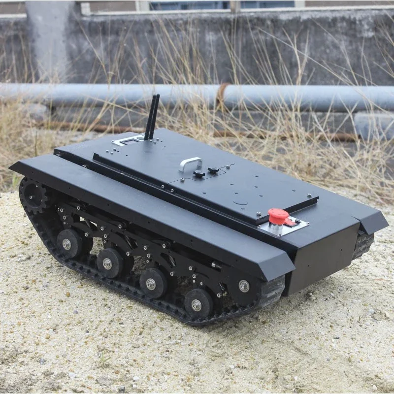 50KG Load Assembled TR500S Robot Chassis RC Tank Chassis Rubber Track STM32 Controller Image Transmission Remote Control Tank