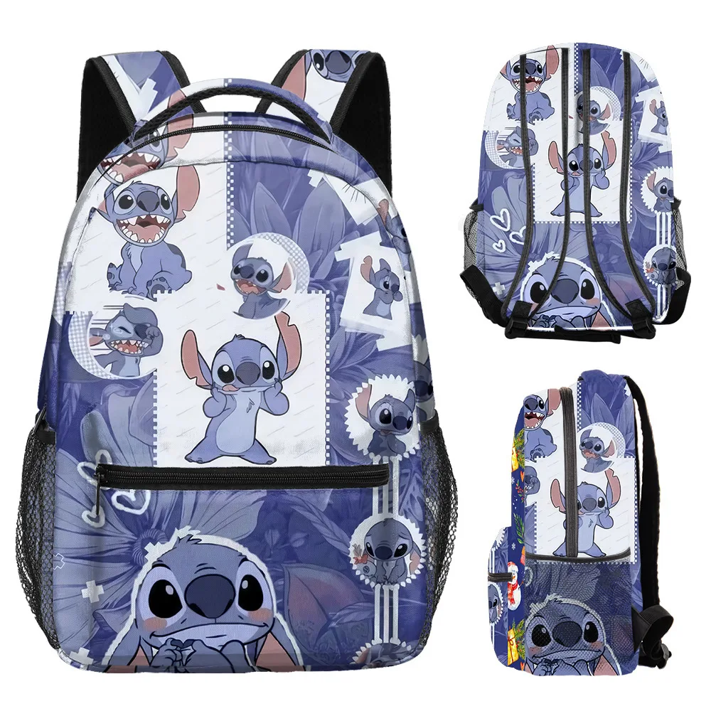 

MINISO Disneys Stitch Kawaii Backpack Anime Cartoon Style Adorable College Bag with Fun Zipper Detail Perfect Womens Daily Use