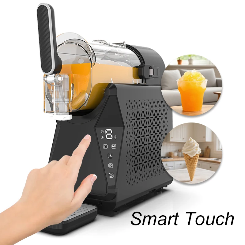 Household One tank Frozen Smoothie Slush and Ice Cream Machine for Restaurant Home Use Slushie Maker