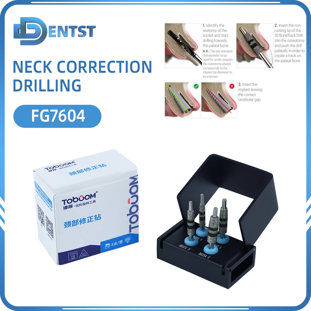 Dental Bone Track Drill Kit Implant Insertion Place Guided Neck Correction Drills Diamond Cutting Grinding Jawbone