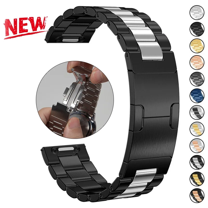 

22mm Luxury Stainless Steel Band for Huawei Watch GT6 Pro 46mm GT6 GT5 GT4 GT3/3 Pro for Huawei Watch 5 46mm/GT Runner