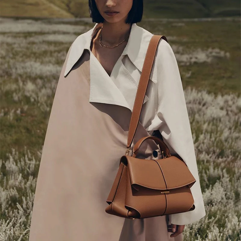 

2025 new high-quality women's handbag, luxurious texture, pleated genuine leather handbag, women's crossbody shoulder bag