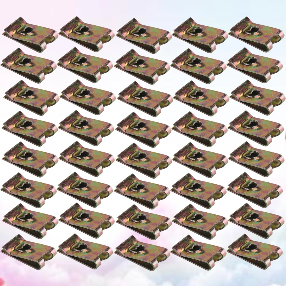 

50pcs U Nut Fasteners Manganese Steel Spire U Clip For Panel Bumper Fixing Motorcycle Fairing Engine Parts Repair