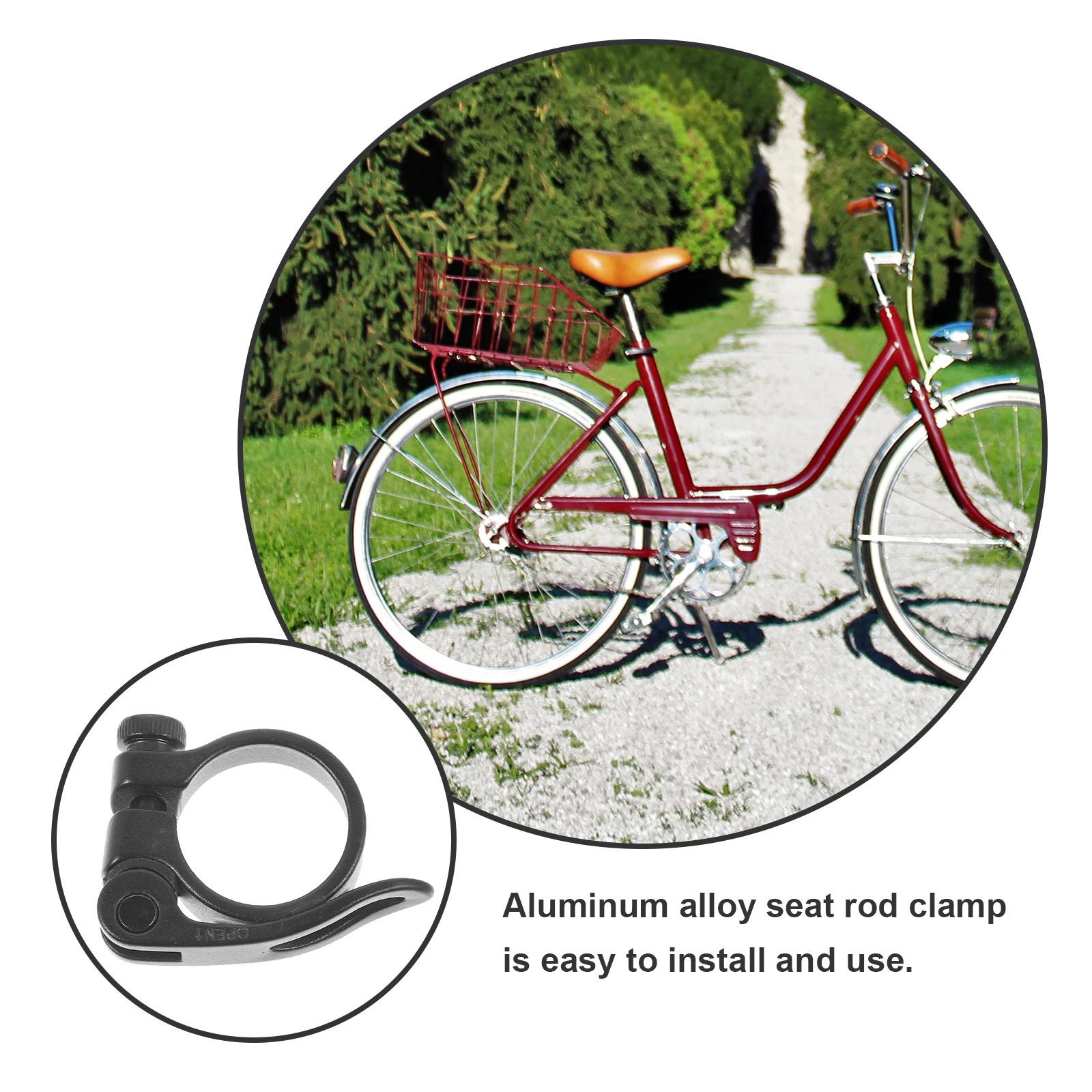 

Quick Release Seat Tube Clamp Bicycle Seatpost Collar Aluminum Alloy Folding Road Bike Fine Tuning Design Durable Alloy