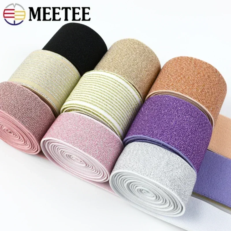 1/2/3M 25–50 mm farbiges Nylon-Gummiband zum Nähen von Bund, Gummibändern, Gürtel, Gummibändern, Stretchband, DIY-Zubehör