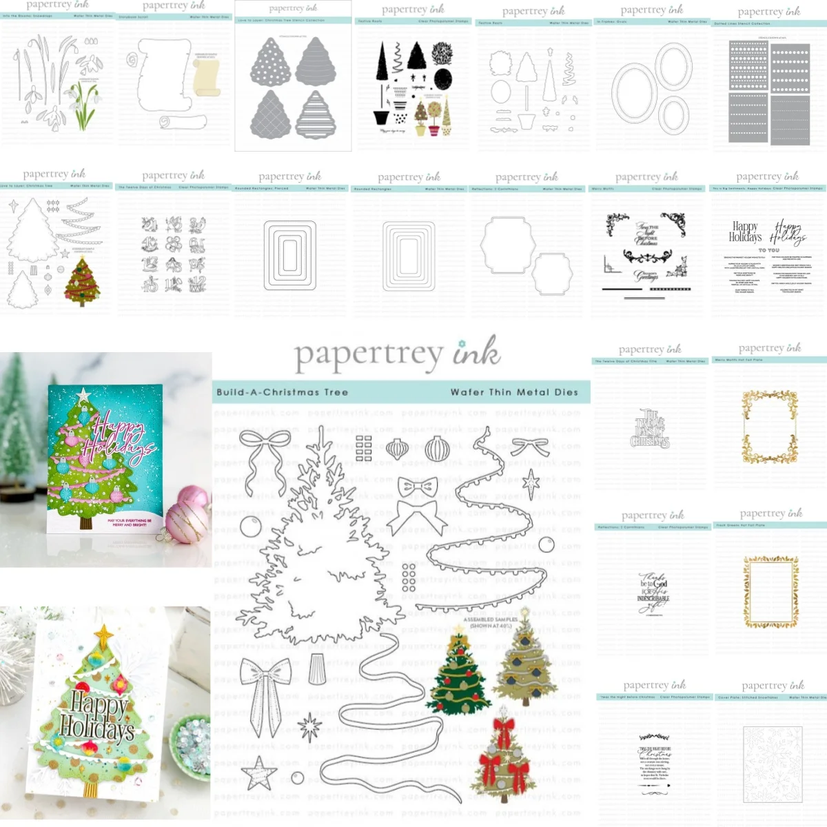 

Snowdrops Christmas Tree Metal Cutting Dies Clear Stamps Stencil Hot Foil for DIY Making Card Scrapbook Embossed Paper Album