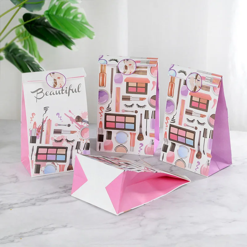 Spa Makeup Birthday Party Supplies Make Up Candy Cookie Chocolate Packaging Bags Baby Shower Birthday Hen Party for Girls Women
