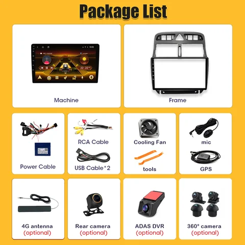 Android 15 For Car Radio Peugeot 307 307CC 307SW 2002-2013 Multimedia Video Player 2 din GPS Navigation Mirror Link Wifi 5G DSP 10 best sales peugeot 307 display screen - №10