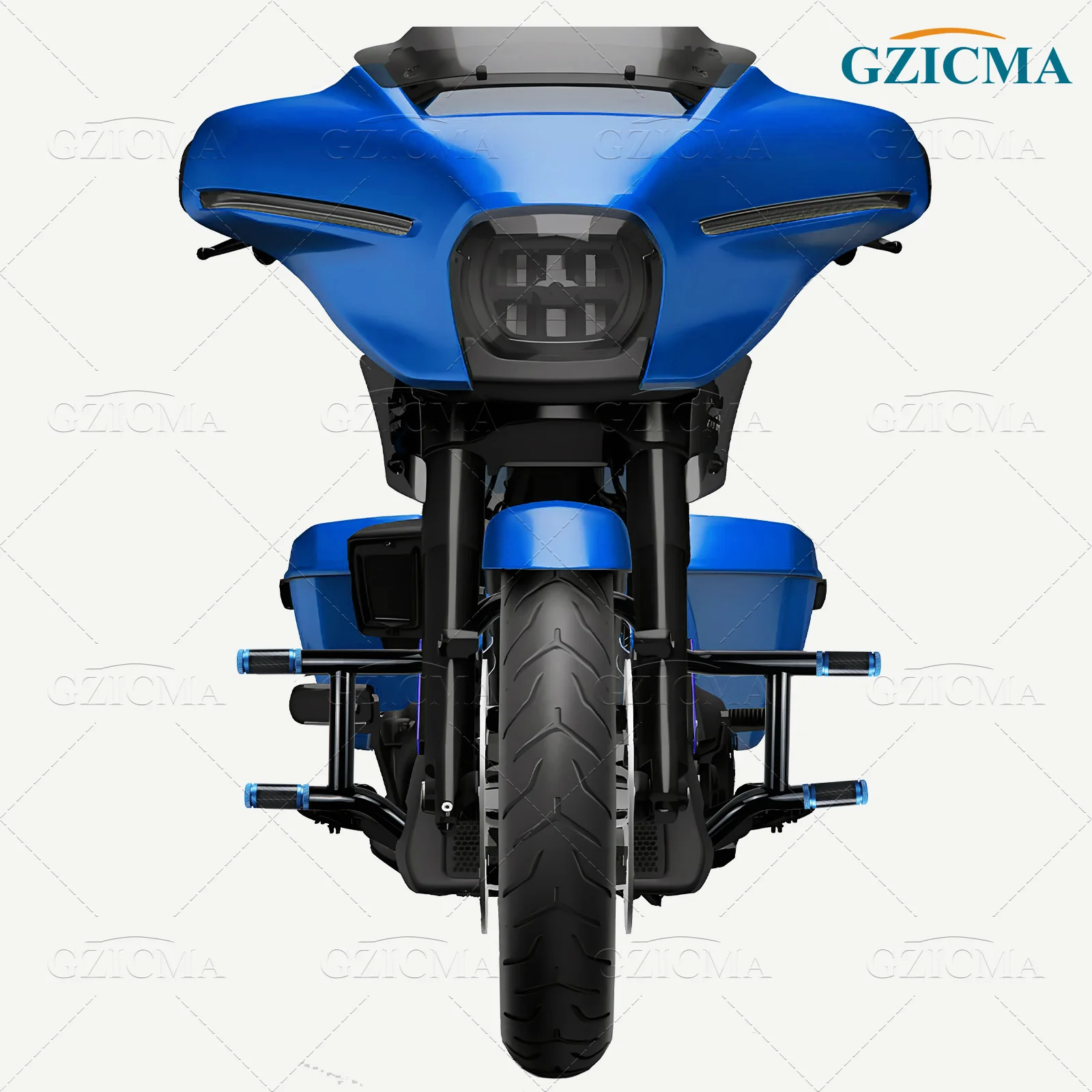 GZICMA Motorcycle Crash Bar CNC Sliders End Caps for Harley Touring Street Glide Softail Low Rider Sportster 883 Engine Guard