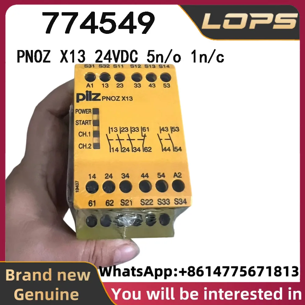 PNOZ X13 24VDC 5n/o 1n/c Pilz 774549 safety relay, brand new original genuine, large quantity in stock, welcome to inquire