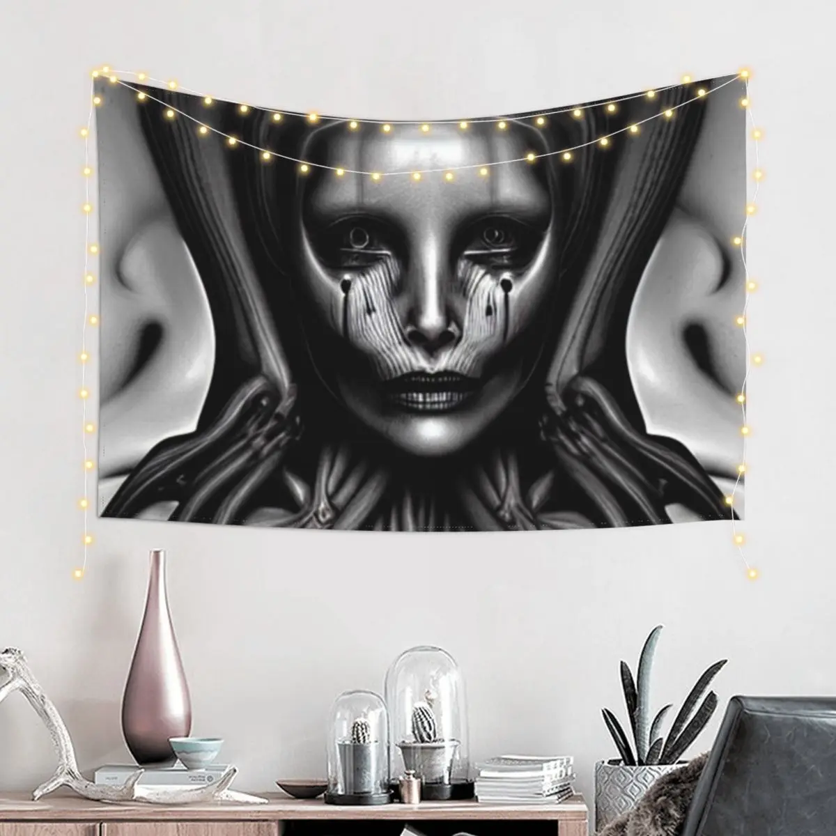 

Biomechanical Lilith II Tapestry Room Decor Cute Bedroom Deco Wall Hangings Decoration Decor For Bedroom Tapestry