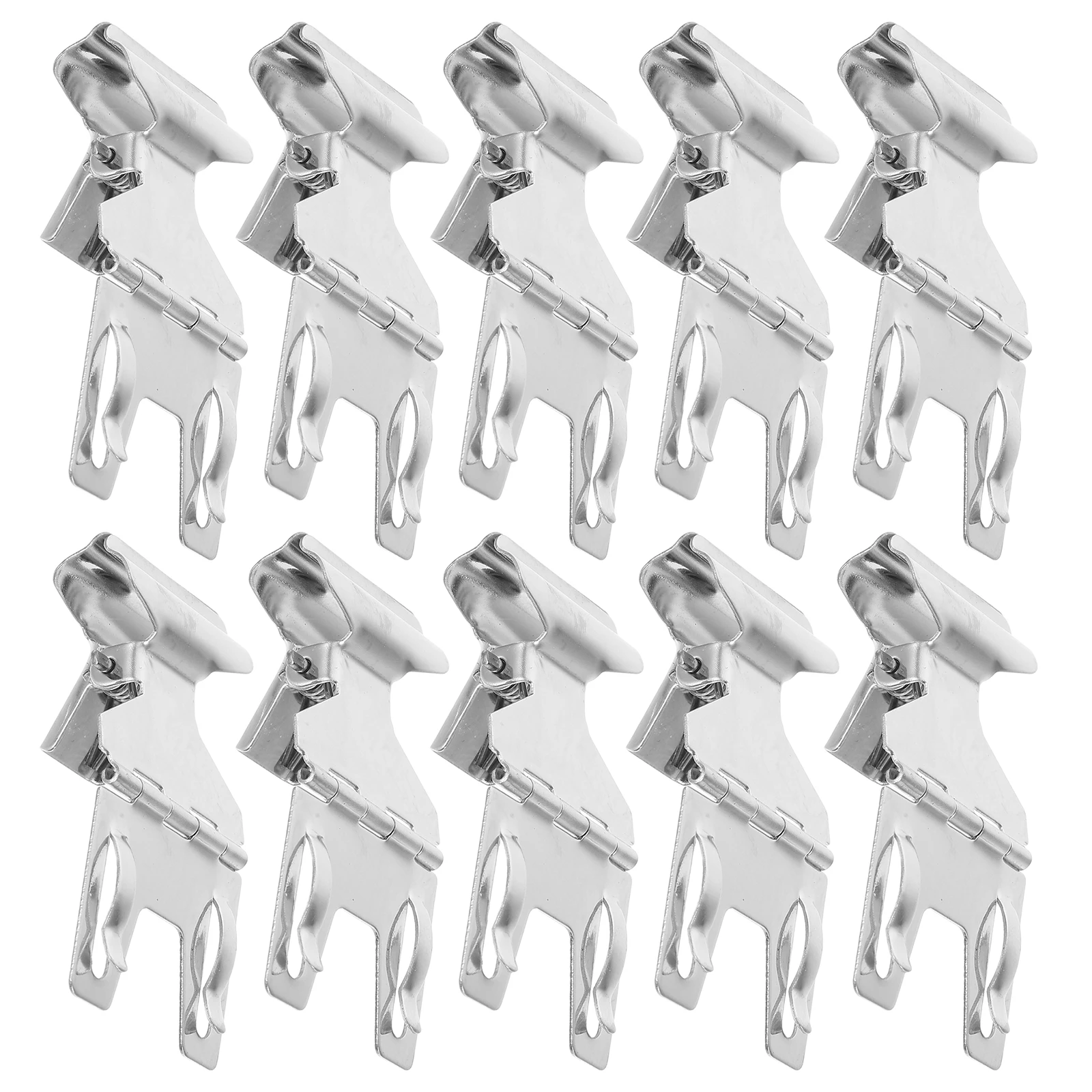 

10 pcs Price Tag Holder Clip Metal Sign Stand For Retail Store Shelf Display Supermarket Bakery Sale Signs Organizer Stainless