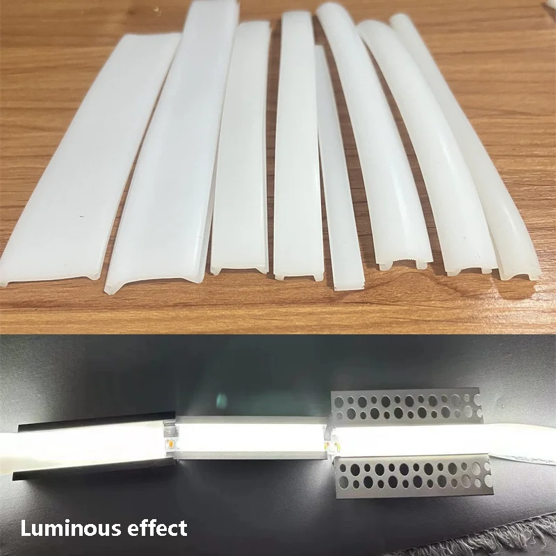 White LED Alumium Profile Silicone Lampshade Silica Gel Diffuser Channel Cabinet Hard Bar Light Pendant Lamp Replace Accessories