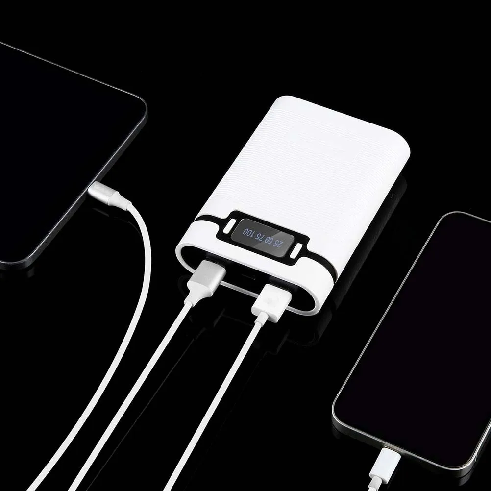 

4-Slot For Rechargeable Dual Usb Ports 18650 Power Portable Lightweight Box For Phone Accessories Power Bank