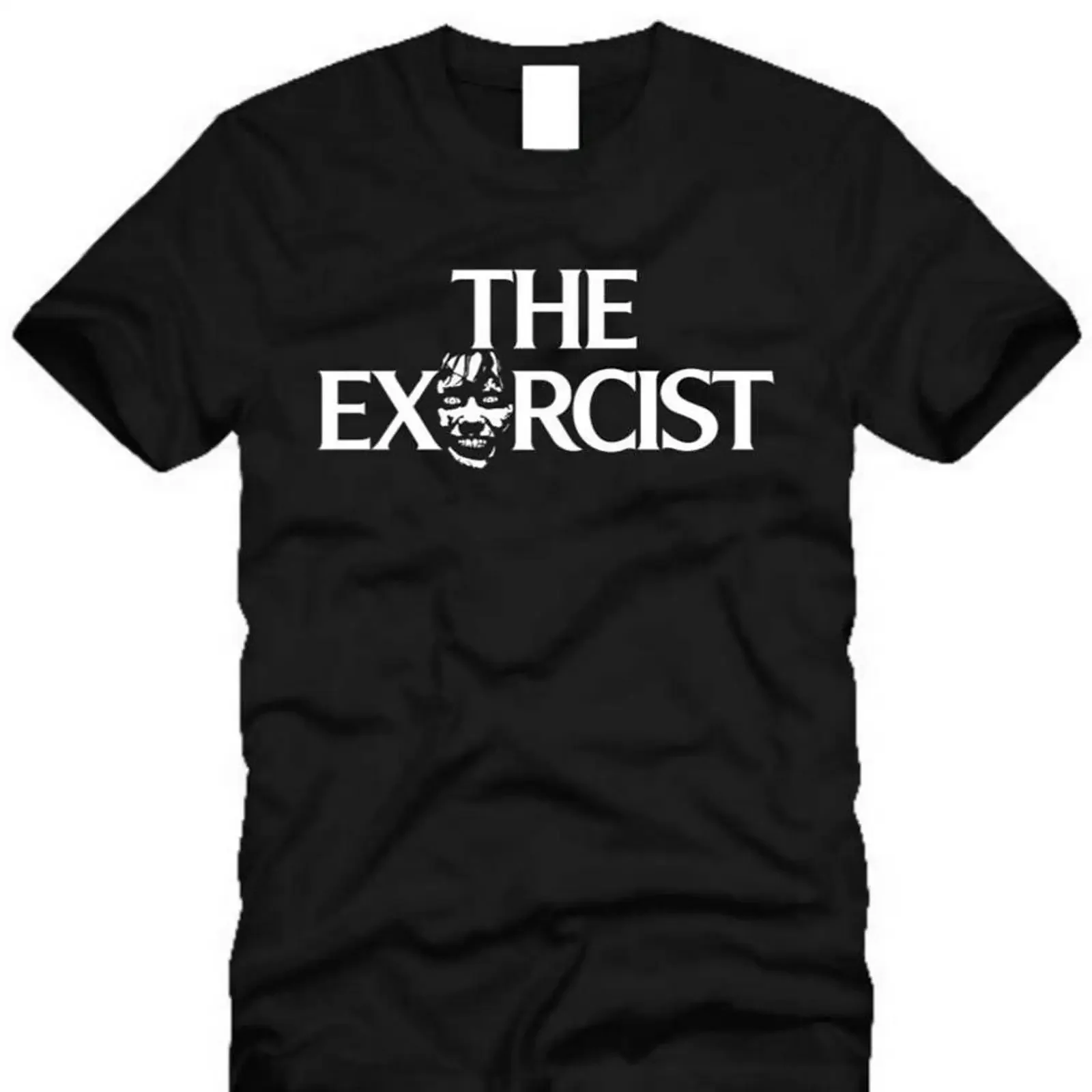Camiseta única y genial de El Exorcista para amantes de las películas de terror, estilo vintage lavado, ropa de calle gráfica para hombre, informal, unisex