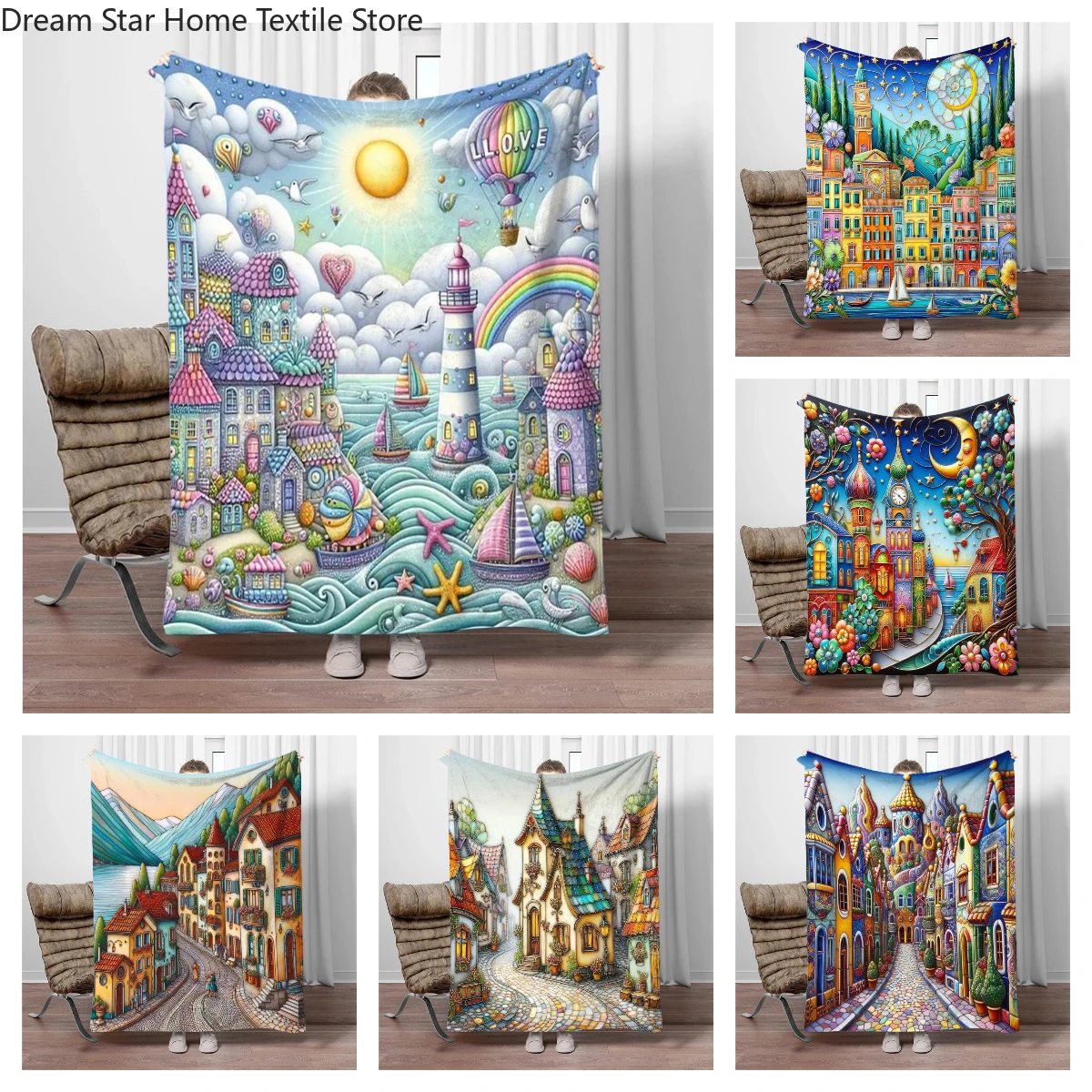 

Comic Magic Kingdom Soft Flannel Blankets Keep Warm Throw Blanket Comfortable Blanket for Picnic Office Beds Sofa Home Bedroom