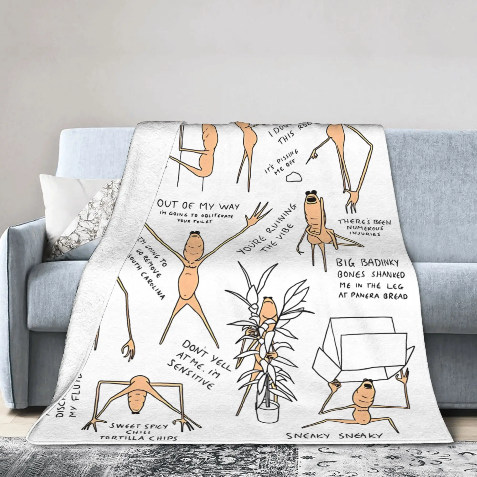 

Забавное одеяло Marcus The Worm Meme, супер мягкое флисовое одеяло с исцеляющим подарком, одеяла с ковром