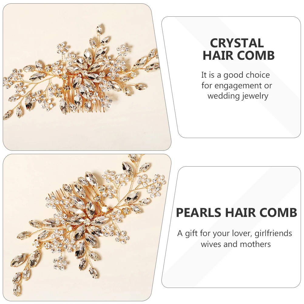 

Headdress Hair Comb Charming Bridal Bride Rhinestones Crystal Zinc Alloy Banquet