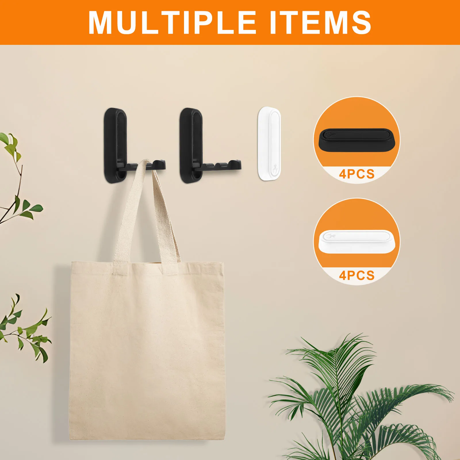 

4 шт., невидимые складные крючки из цинкового сплава, 90 °