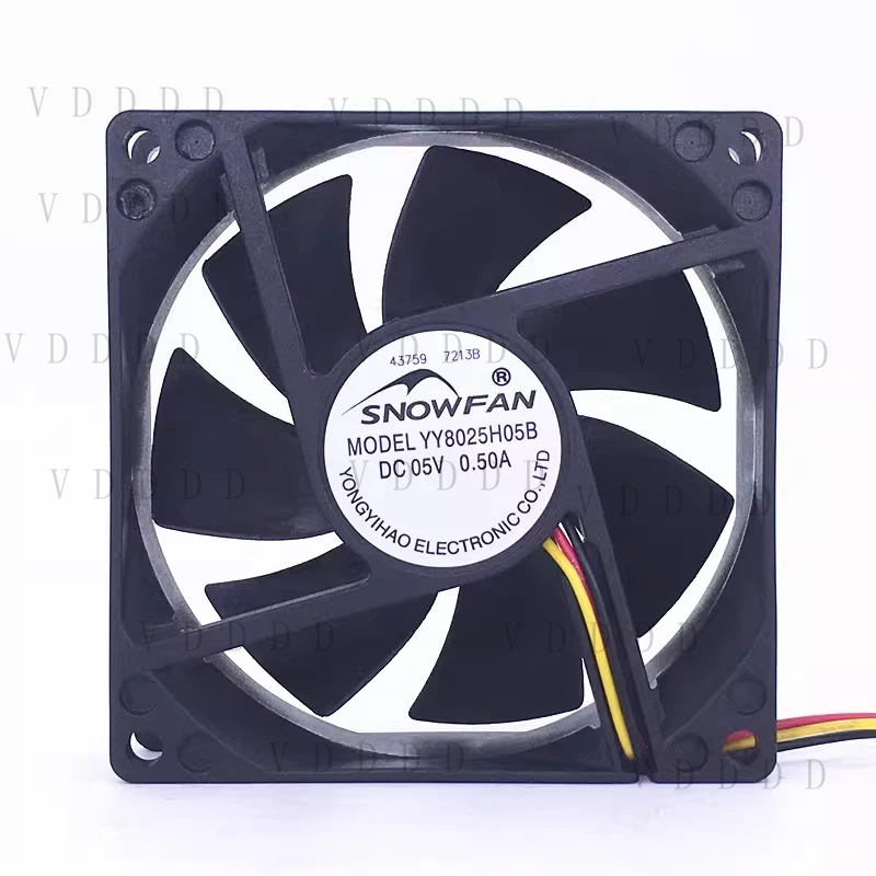 

LL FOR 1PCS SNOWFAN YY8025H05B DC5V 0.50A 3-wire cooling fan 8025 8cm
