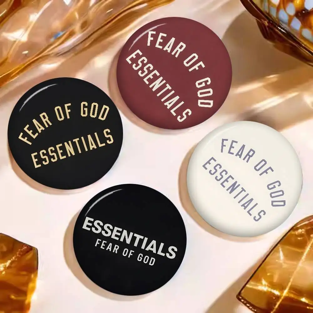 High Fashion Brand F-Fear O-Of G-God 32/44/58mm Handmade Pin Round Funny Snap-in Brooches for Backpack Cothes Accessories Badge