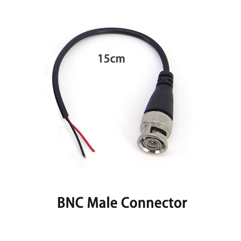 5pcs BNC Male Connector Q9 Adapter Power Pigtail Cable Line BNC Connectors Wire A7