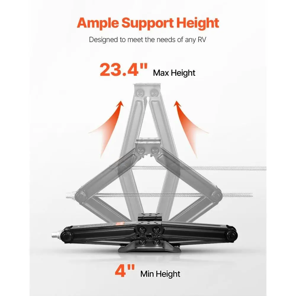 Jack Gunting RV 9000 lbs 23,4 inci Jack Gunting Leveling Penstabil RV Set isi 2