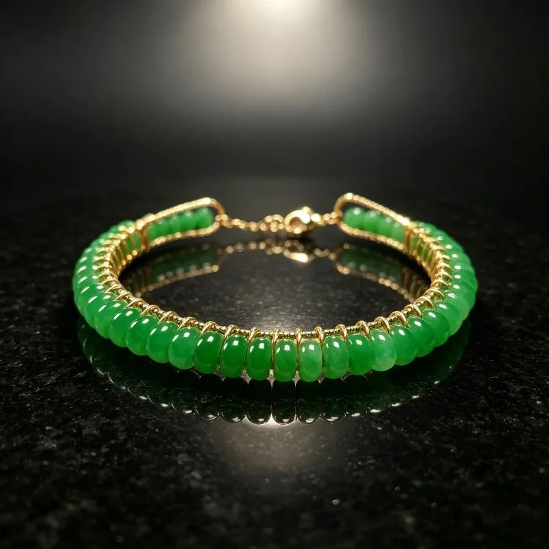 Pulseras de cuentas de abaco de jade azul natural, amuletos y dijes para mujer, joyería de diseño, cuentas blancas, amuletos de piedra, accesorios para hombre.