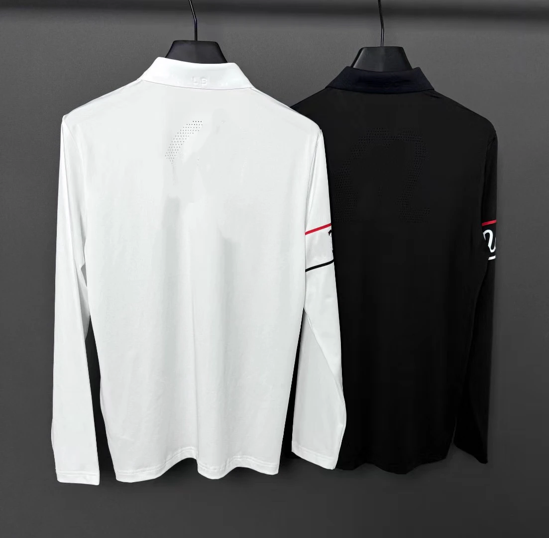2026 autumn and winter new men golf top, lapel long-sleeved, high-end golf top, casual outdoor sports men golf jersey