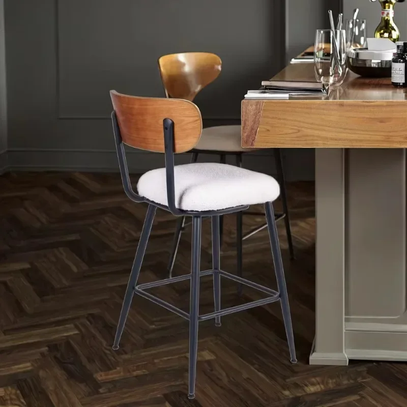 Stainless steel metal high backrest dining table and chairs modern luxury durable, environmentally friendly, lightweight