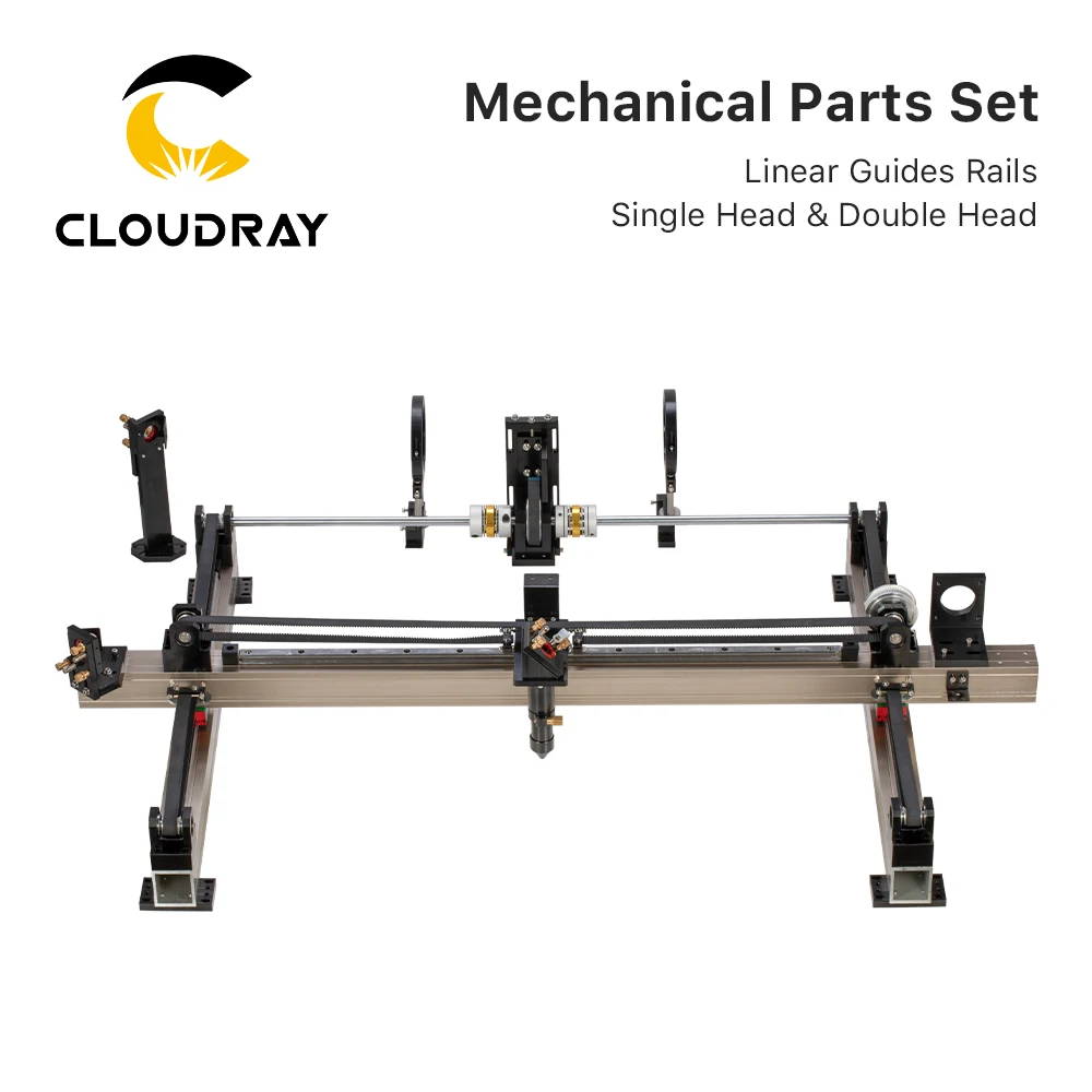 

Cloudray Mechanical Parts Cloudray Set 900mm*600mm Single Double Head Laser Kits Spare Parts for DIY CO2 Laser 9060 CO2 Machine