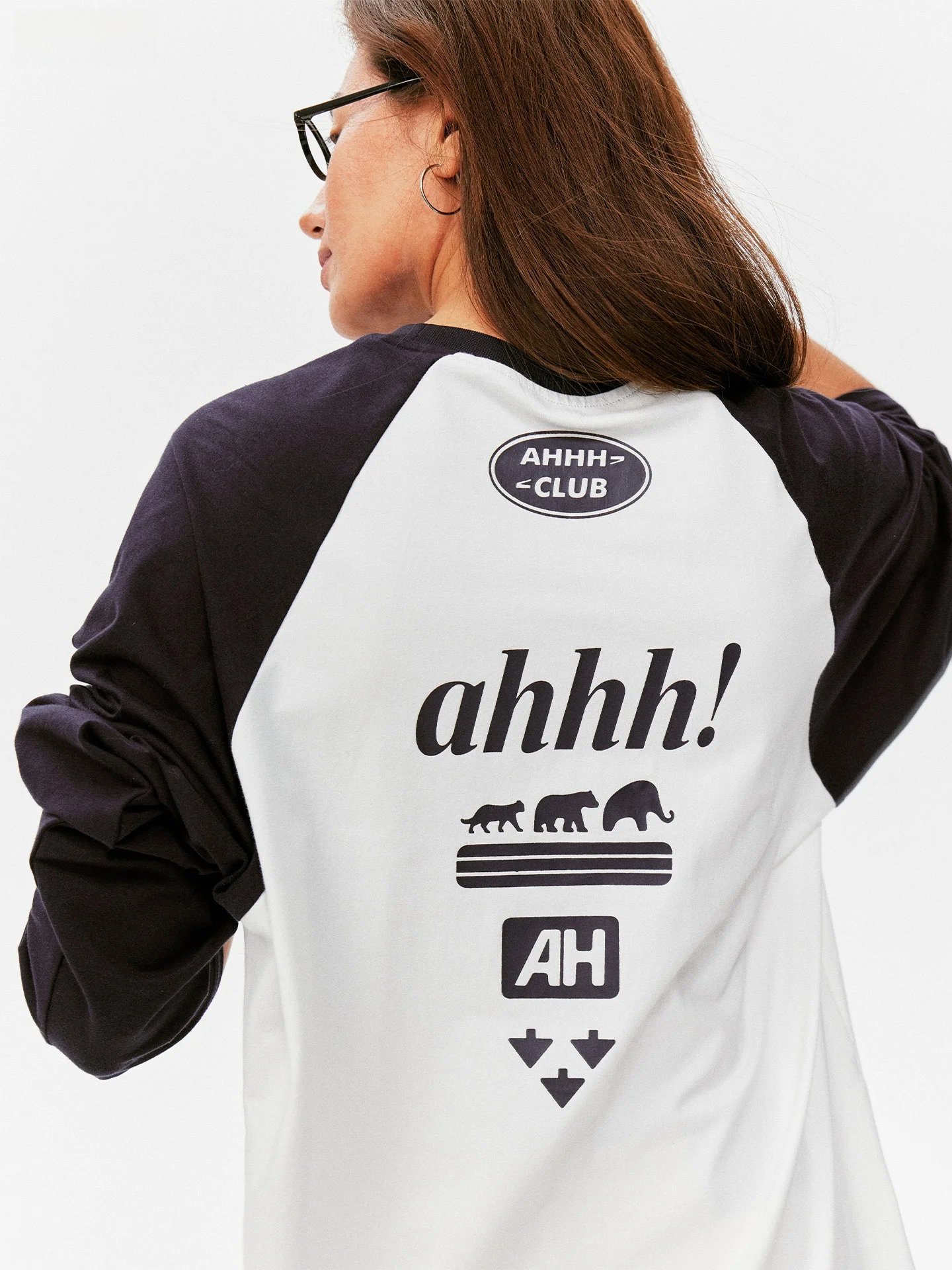 

Classic American Retro Loose Long Sleeve T-Shirt Shoulder Printed Simple Style Women's Casual Cotton Polyester Blend Top