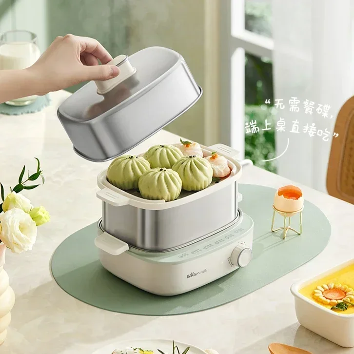 Steamed egg machine household automatic power off egg cooker small steamer square timer breakfast machine 304 stainless steel