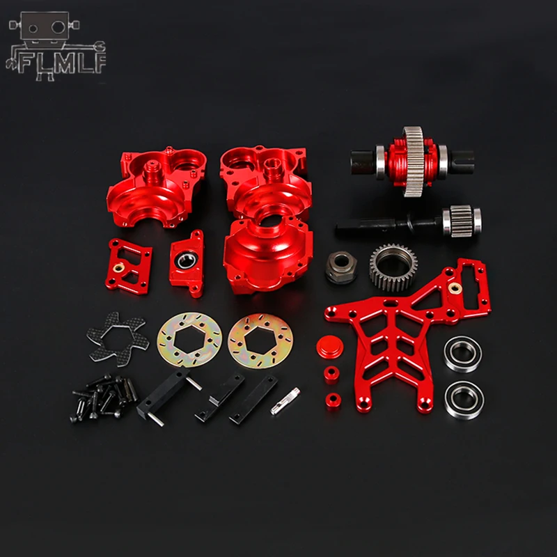 Rc Car Complete CNC Metal Gearbox Middle Transmission Box Assembly Set Fit 1/5 HPI ROFUN BAHA ROVAN KM BAJA 5B 5T 5SC Truck Part