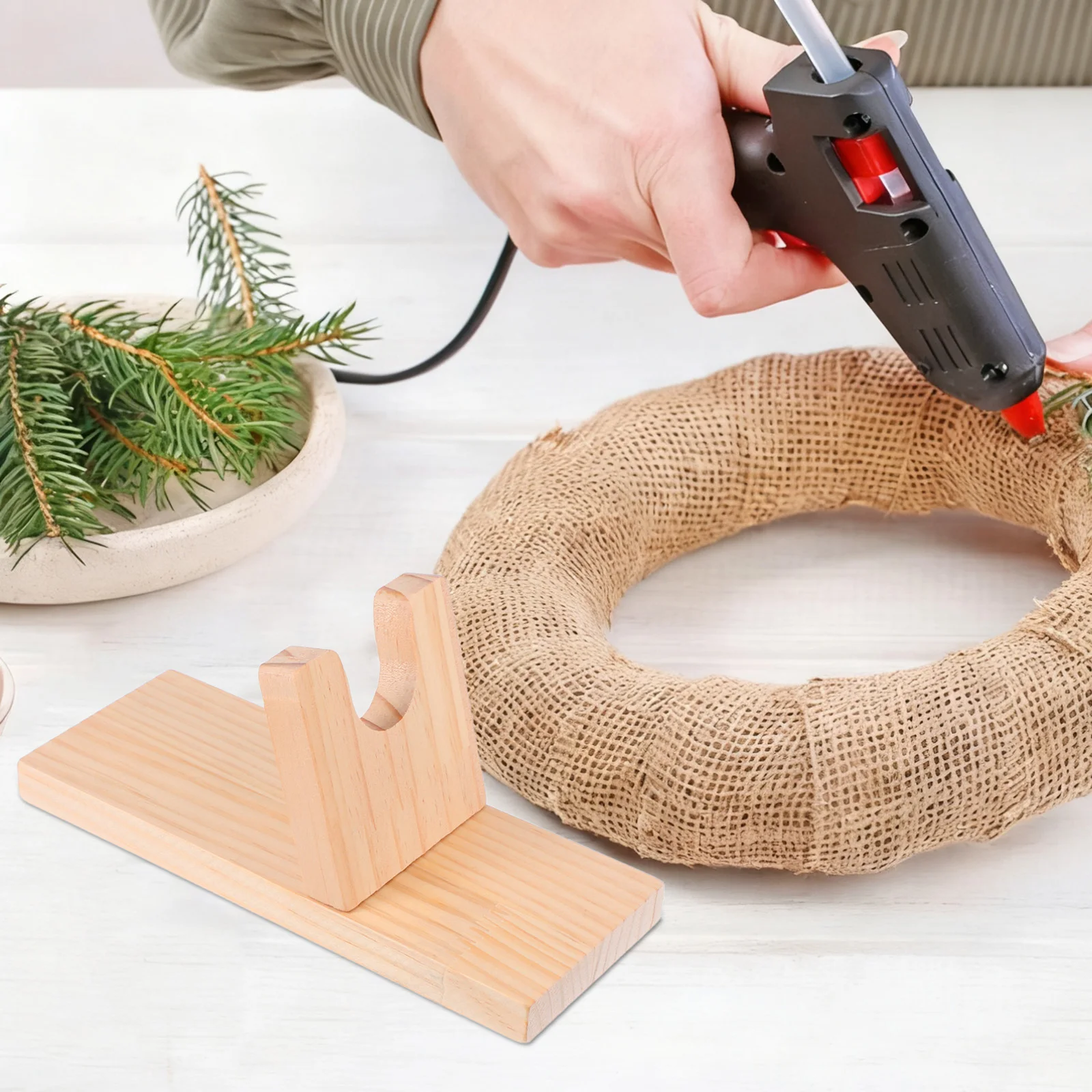 

Crafts Stand for Hot Glue Stands Bulk Items Holder Hair Rack Khaki Crafting Holders