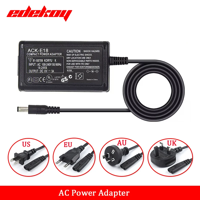 ACK-E18 DR-E18 ACK E18 LP-E17 dla aparat Canon Adapter manekina łącznik do EL3 850D 800D 760D 750D 77D T6i T6S T7i SL3 SL2 X9i