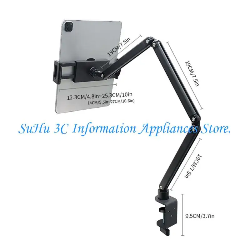  Tablets Arm Mount With Ball Joint For Laptops And Ereaders Up To 13.9Inches