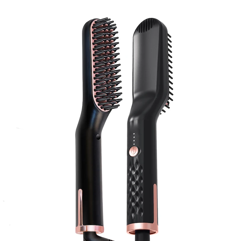 

Led Screen Display 3-In-1 Multifunctional Hair Beard Brush Comb Hairdressing Dryer Straightener for Men Styler Hair Caring